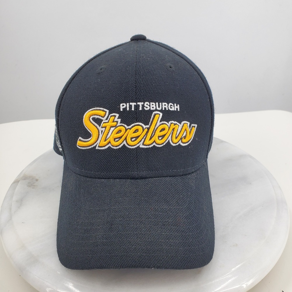 Reebok Pittsburgh Steelers NFL Hat Men Black Adjustable Embroidered Baseball Cap